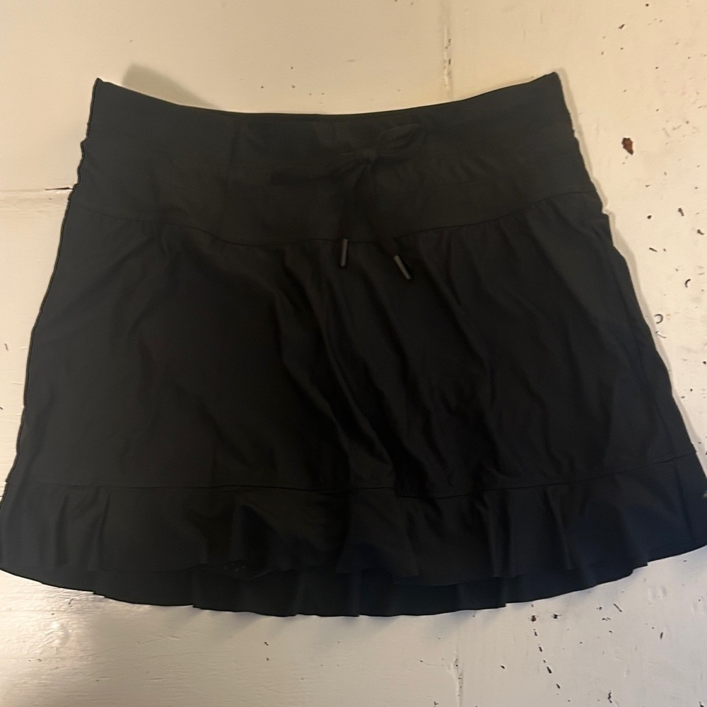 Chic Black Women's Swim Coverup Skirt With Built in Shorts